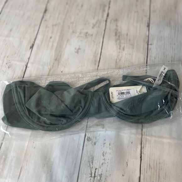 NWT Aerie SMOOTHEZ Full Coverage Unlined Underwire Bra - Dark Green (34C) - Picture 2 of 7